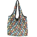 Reusable Foldable Shopping Bag, Light Waterproof Grocery Bag 39 x 46cm - Multicolour Leaf Print