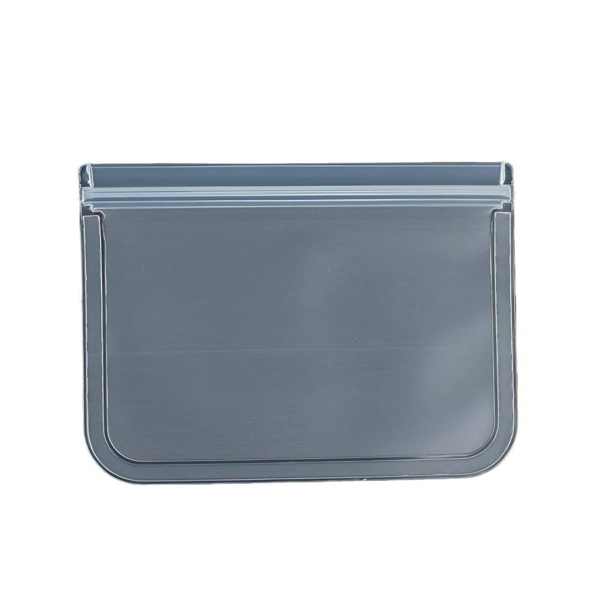 Reusable Frosted Food Storage Bags with Ziplock, Pack of 10 - Grey Zip