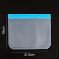 Reusable Frosted Food Storage Bags with Ziplock, Pack of 10 - Grey Zip - view 4