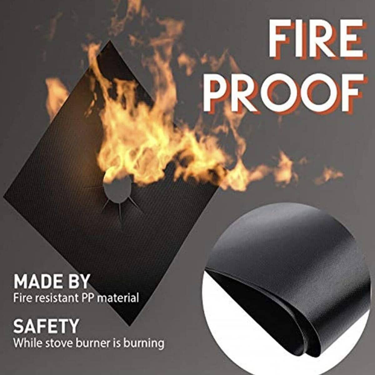 Reusable Gas Hob Protector Liners, Non-Stick, Pack of 4 - Silver - view 5