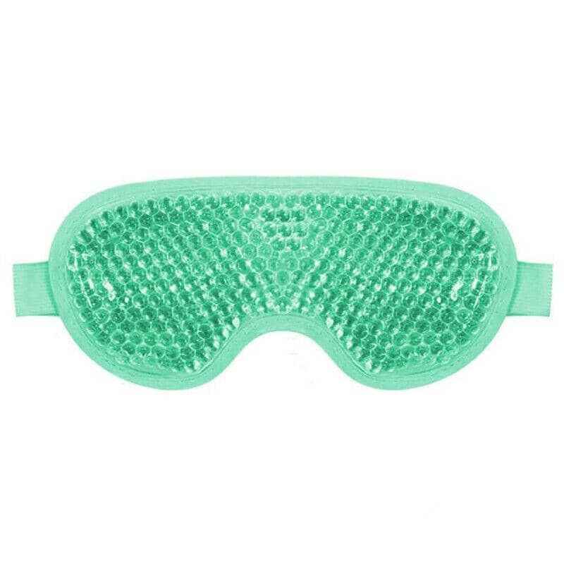 Reusable Gel Bead Cooling Eye Mask, Hot and Cold - Green