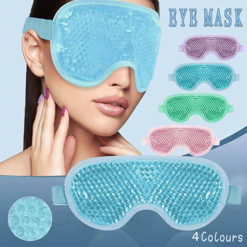 Reusable Gel Bead Cooling Eye Mask, Hot and Cold - Green - view 2