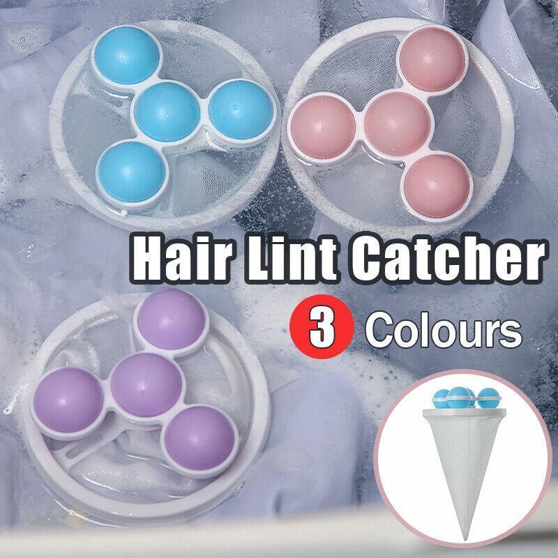 Reusable Hair and Lint Catcher Bag for Washing Machine, Pack of 2 - Blue - view 2