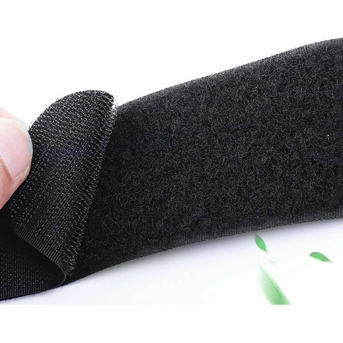 Reusable Hook and Loop Cable Ties, 20 x 200 mm - Black, Pack of 10 - view 4