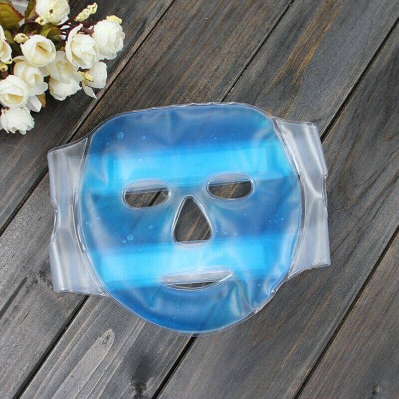 Reusable Hot and Cold Gel Face Mask with Adjustable Strap - Blue - view 4