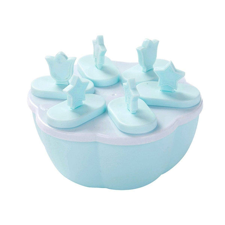 Reusable Ice Block Popsicle Moulds, Pack of 6 - Blue