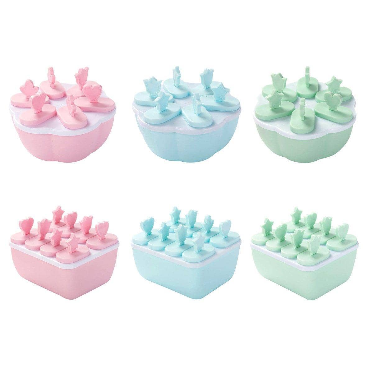 Reusable Ice Block Popsicle Moulds, Pack of 8 - Pink - view 3