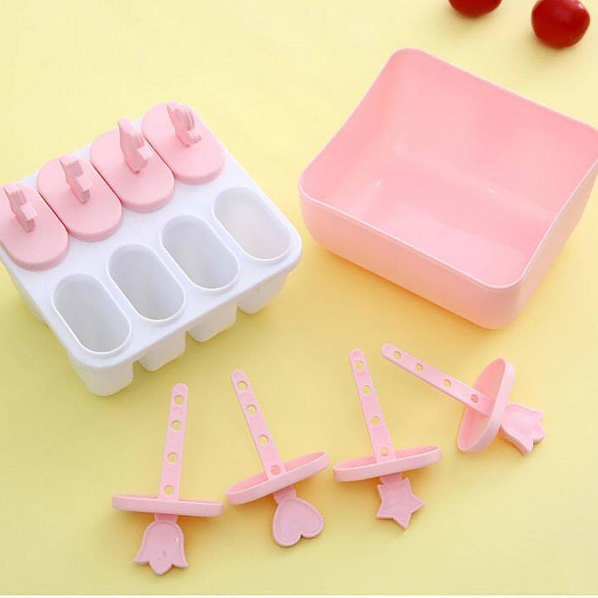 Reusable Ice Block Popsicle Moulds, Pack of 8 - Pink - view 5