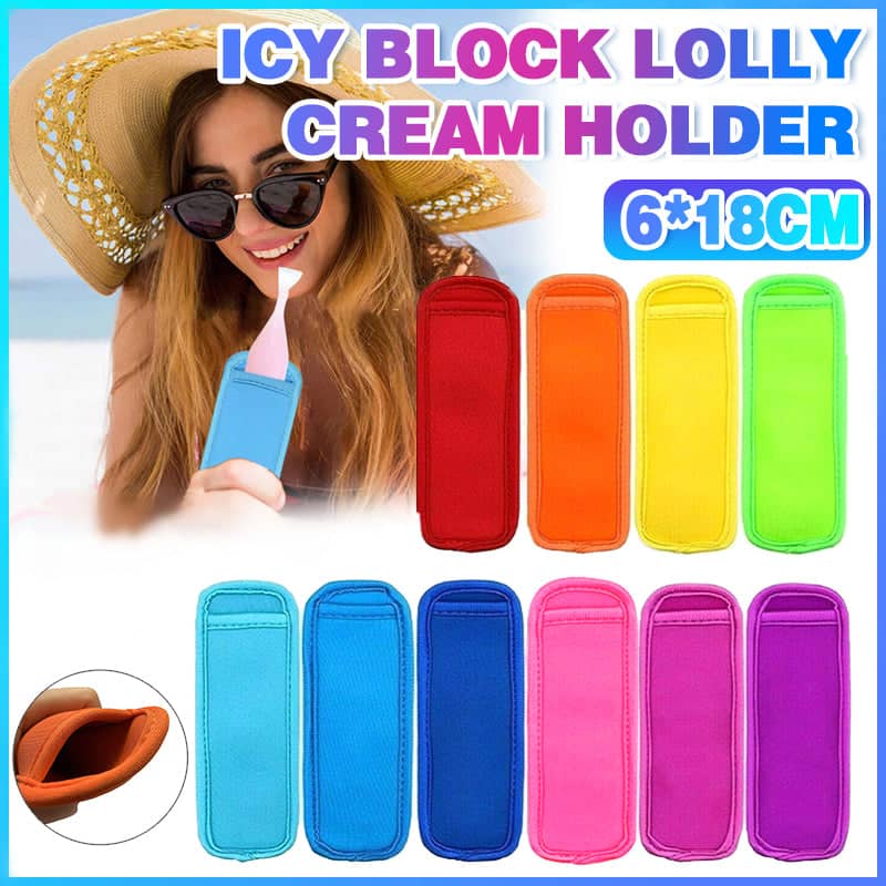Reusable Icy Pole Holders, Ice Lolly Sleeves for Kids - Orange - view 2