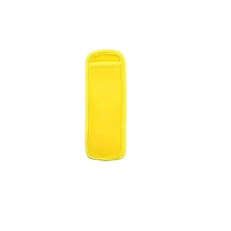 Reusable Icy Pole Holders, Ice Lolly Sleeves for Kids - Yellow