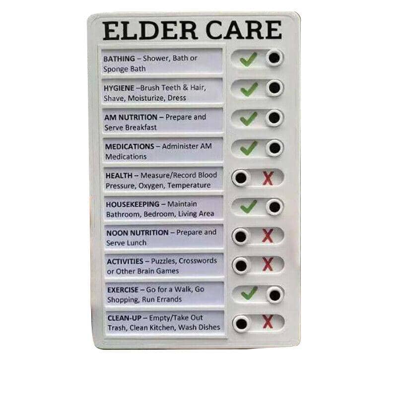 Reusable Memo Checklist Board - Elder Care Daily Tasks