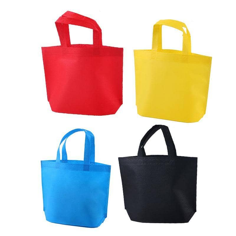 Reusable Non-Woven Shopping Tote Bags - Black, Pack of 10 - view 3