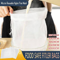 Reusable Nylon Fine Mesh Food Strainer Bag for Nut Milk and Coffee - 36 x 24cm - view 2