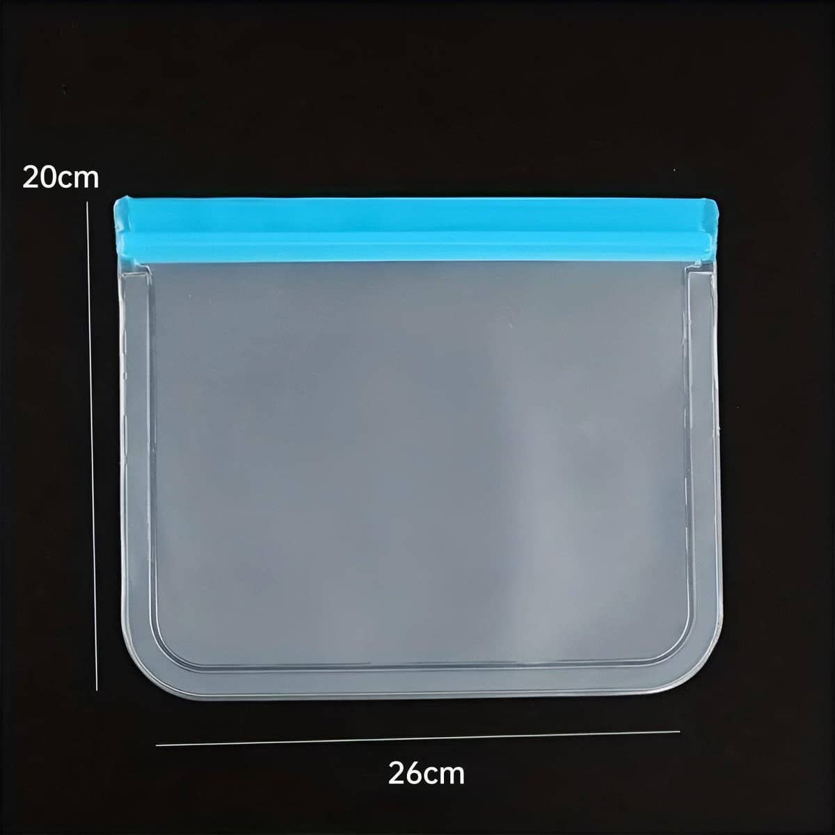Reusable PEVA Food Storage Bags, 26 x 20 cm, Pack of 10 - Green - view 4