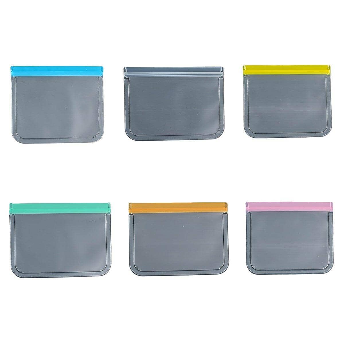 Reusable PEVA Food Storage Bags, 26 x 20 cm, Pack of 10 - Orange - view 3