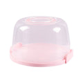 Reusable Plastic Cupcake Carrier Box with Handle - Pink, 8 Inch (32 cm Base)