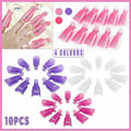 Reusable Plastic Nail Soak off Clips for UV Gel Polish Removal, Pack of 10 - Light Pink - view 2
