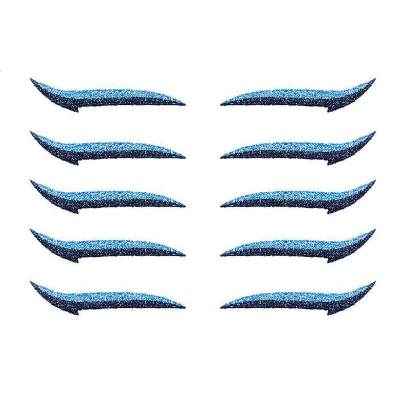 Reusable Self-Adhesive Eyeliner Stickers - Blue, Pack of 10