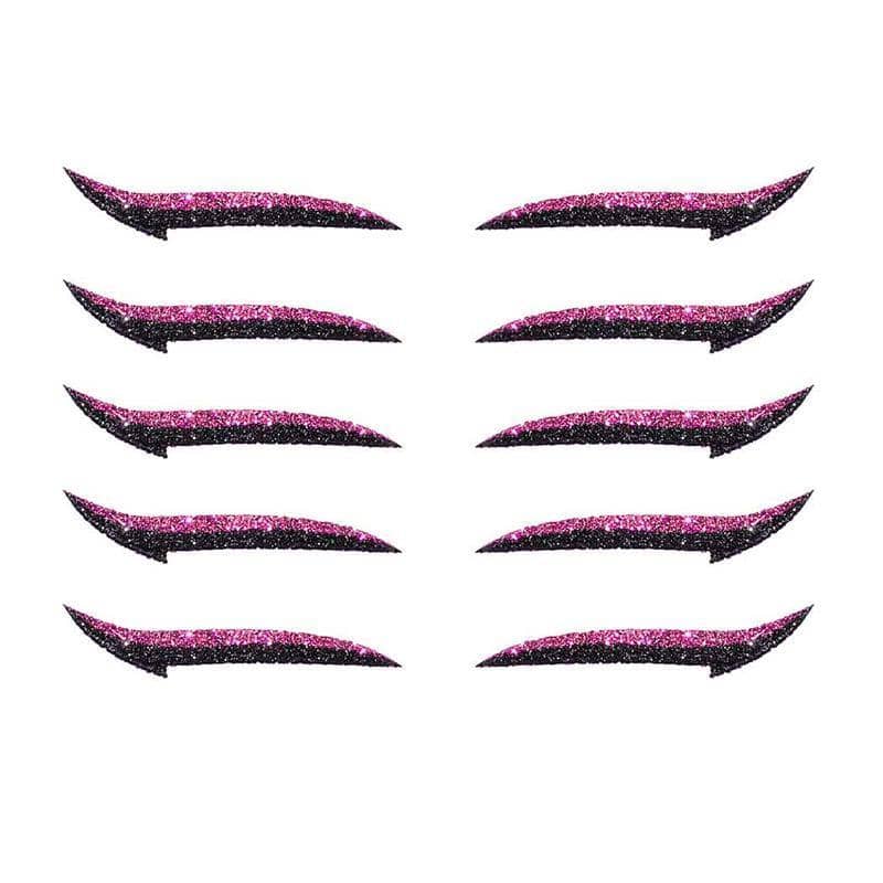 Reusable Self-Adhesive Eyeliner Stickers - Purple, Pack of 10