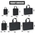 Reusable Shopping Bags Black, Pack of 100 - 35 x 45 x 12 cm - view 3