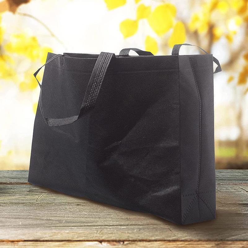 Reusable Shopping Bags Black, Pack of 100 - 35 x 45 x 12 cm - view 5