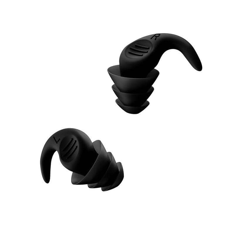 Reusable Silicone Ear Plugs, Noise Cancelling, Pack of 2 - Black