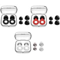 Reusable Silicone Earplugs for Sleeping and Swimming with Case - Red - view 3