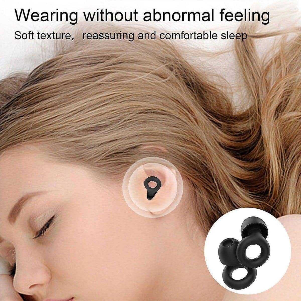Reusable Silicone Earplugs for Sleeping and Swimming with Case - Red - view 5
