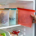 Reusable Silicone Food Storage Bags, 1000ml - Blue, Pack of 2 - view 5