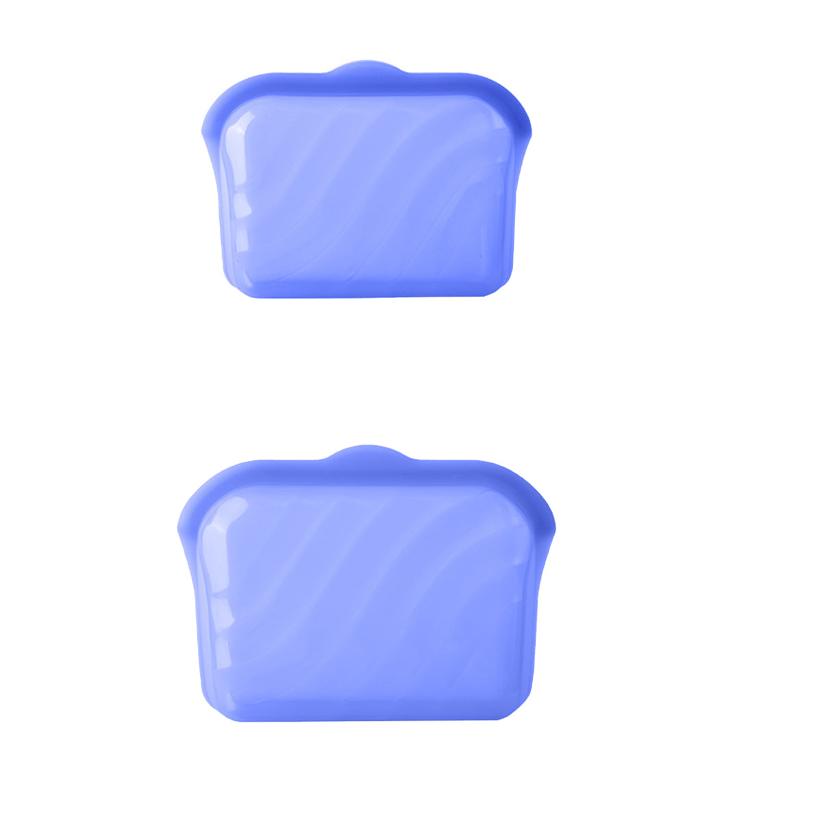 Reusable Silicone Food Storage Bags, Blue, Set of 2 (1 Small, 1 Large) - view 2