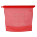 Reusable Silicone Food Storage Bags, Leak Proof 500ml - Red
