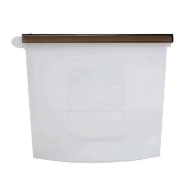Reusable Silicone Food Storage Bags, Leak Proof 500ml - White