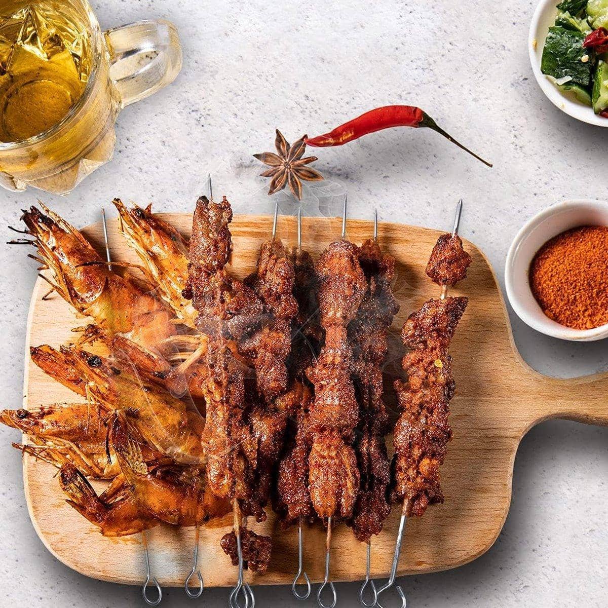 Reusable Stainless Steel BBQ Skewers, 20 cm - Pack of 12 - view 5