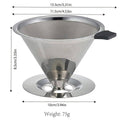 Reusable Stainless Steel Coffee Filter, Double Layer 600 Mesh - view 3