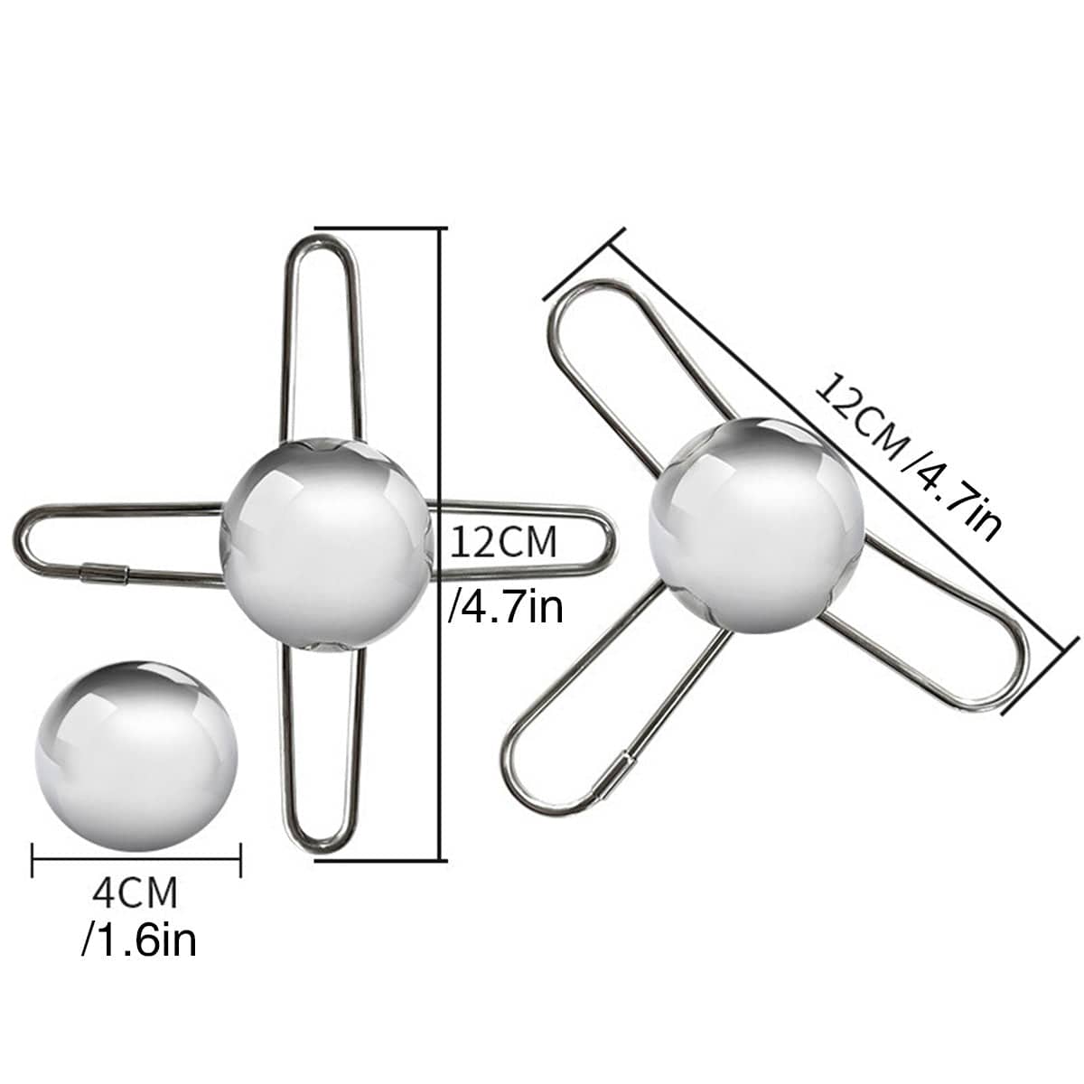 Reusable Stainless Steel Ice Ball Drink Chiller - 4 Forks - view 4