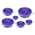 Reusable Stretch Silicone Food Covers, Set of 6 - Pink - view 4