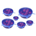 Reusable Stretch Silicone Food Covers, Set of 6 - Yellow - view 4