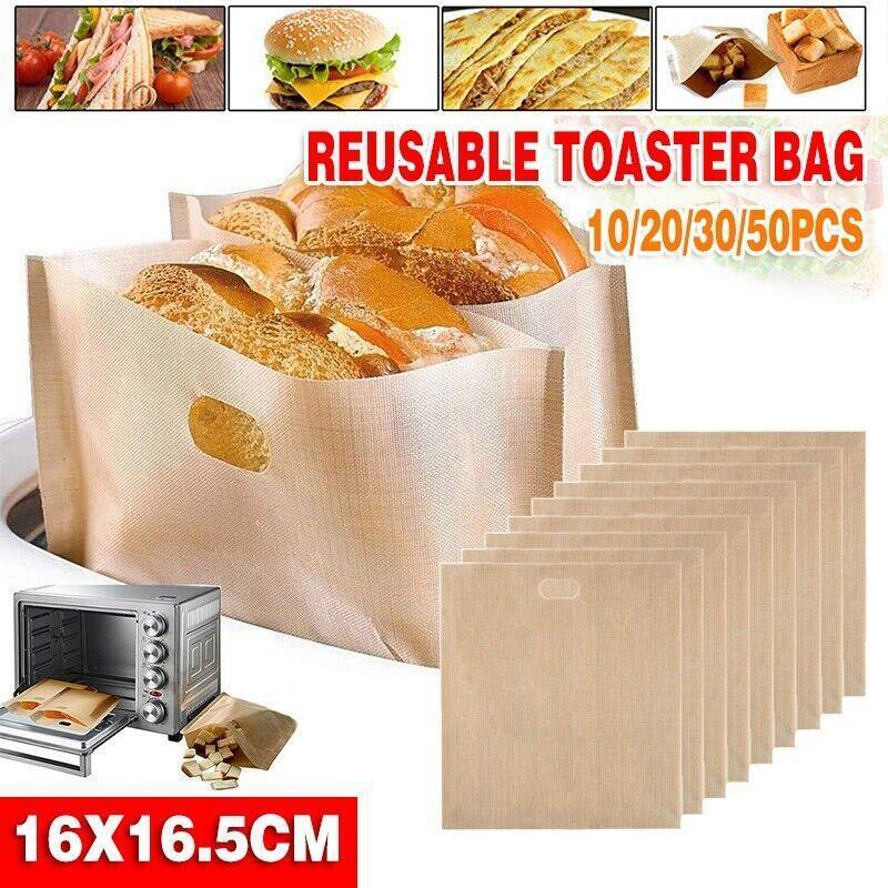 Reusable Toaster Bags for Sandwiches, 16 x 16.5 cm - Pack of 20 - view 2
