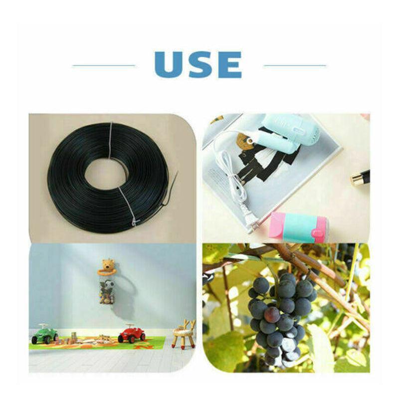 Reusable Twist Ties with Metal Wire Core, Pack of 50 - 15 cm, White - view 5
