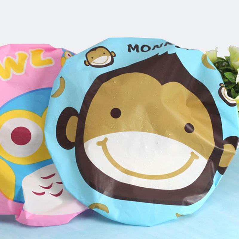 Reusable Waterproof Shower Cap for Women and Girls, 26 cm - Giraffe Design - view 5