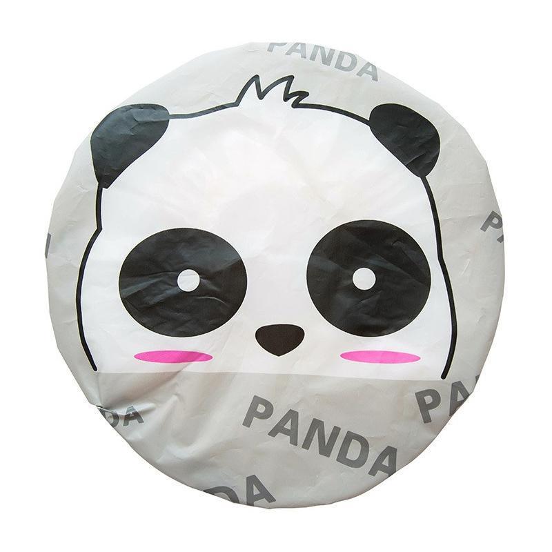 Reusable Waterproof Shower Cap for Women and Girls, 26 cm - Panda Design