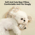 Reversible Pet Blanket and Bear Pillow Set, Warm Plaid Fleece for Dogs and Cats - view 4