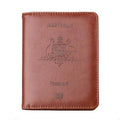 RFID Blocking Faux Leather Passport Holder Travel Wallet - Brown