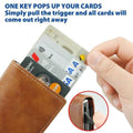 RFID Blocking Pop-Up Card Holder Wallet for Men - Navy Blue - view 5