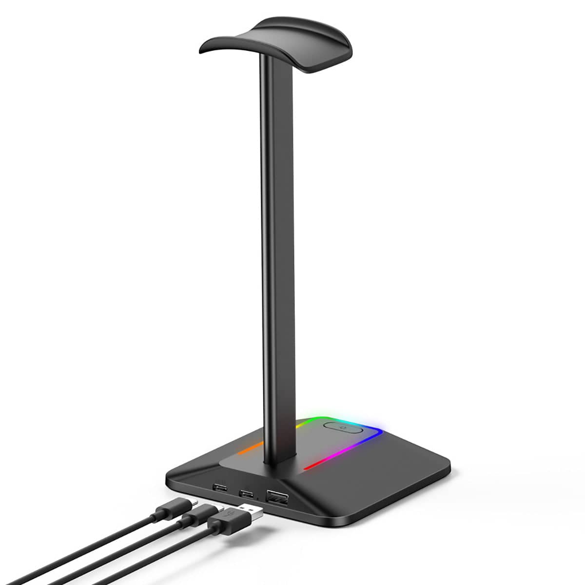 RGB Headphone Stand with USB Hub Type C and USB 3.0 for Gaming Desk - view 2