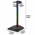 RGB Headphone Stand with USB Hub Type C and USB 3.0 for Gaming Desk - view 3