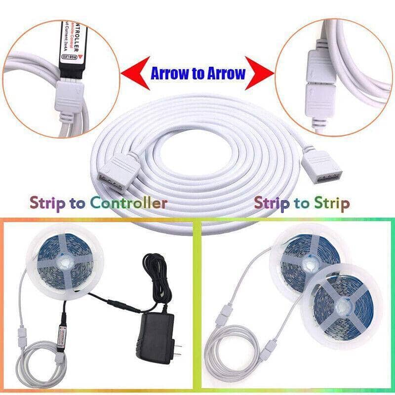 RGB LED Strip Extension Cable, White - 10 m - view 4