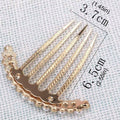 Rhinestone and Pearl Hair Comb Disc-Style Alloy Headwear - view 3