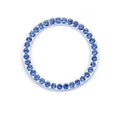 Rhinestone Car Start Button Decorative Ring - Blue
