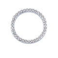 Rhinestone Car Start Button Decorative Ring - Silver